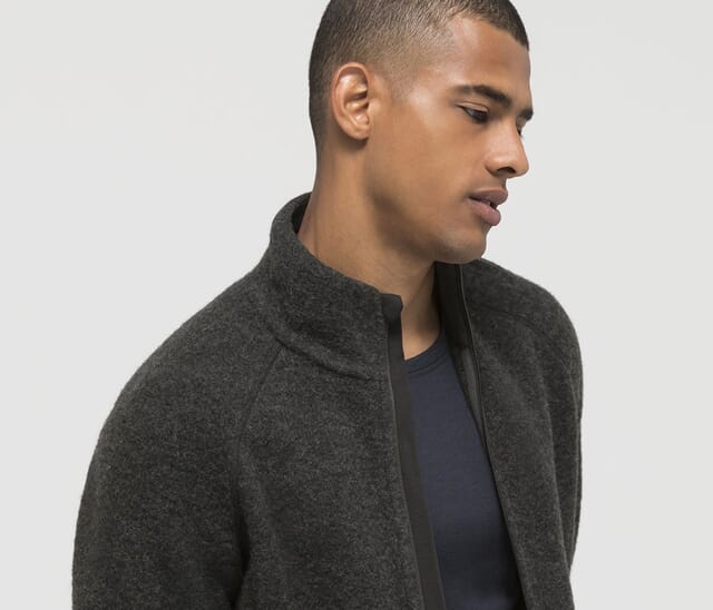 Wool fleece jackets and vests for men