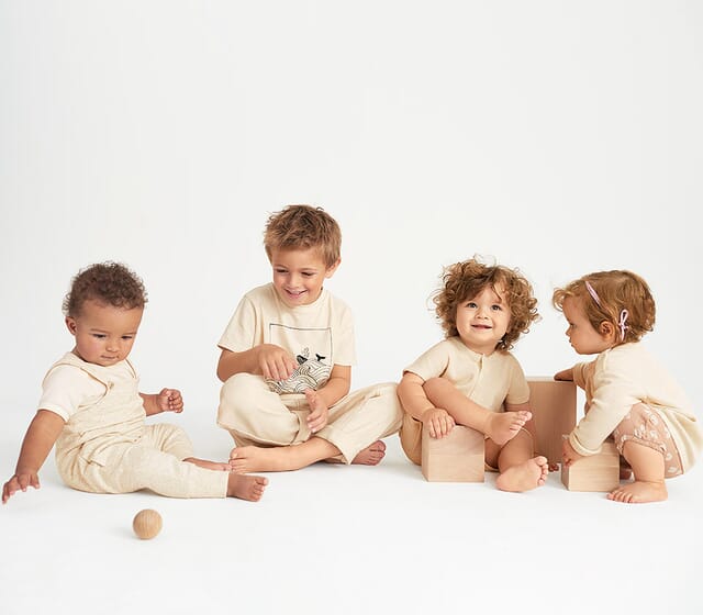 Baby clothes - unbleached & undyed.