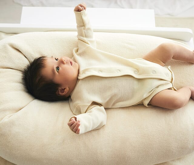 Baby bodies made from 70% organic merino wool & 30% silk.