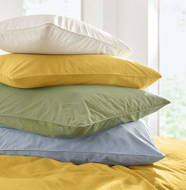 Percale bed linen.