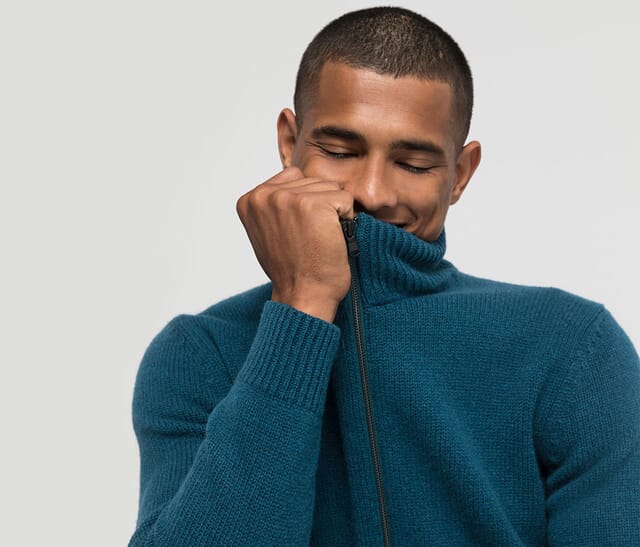 Men's clothing made from lambswool